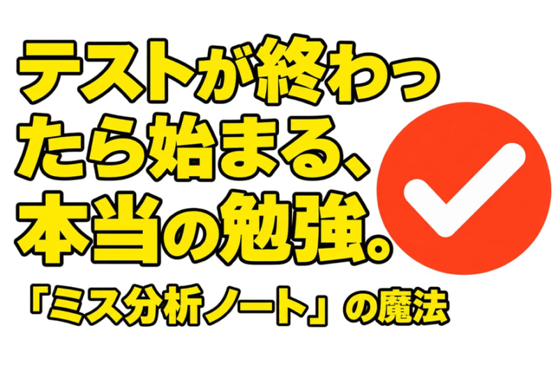 テストが終わったら:「ミス分析ノート」で自分のパターンを分析しよう