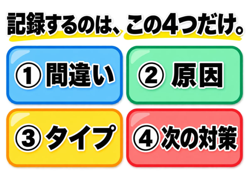 3分でできる「ミス分析ノート」の作り方