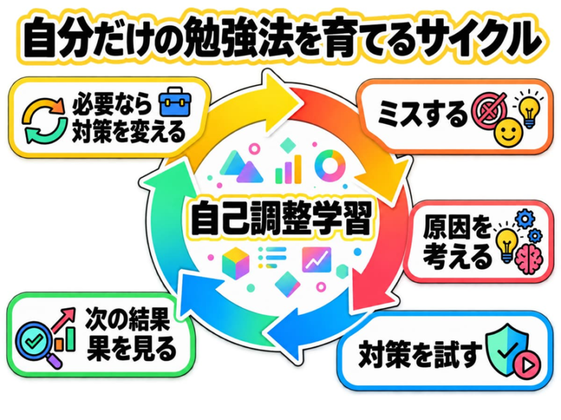 自分だけの勉強法を育てるサイクル