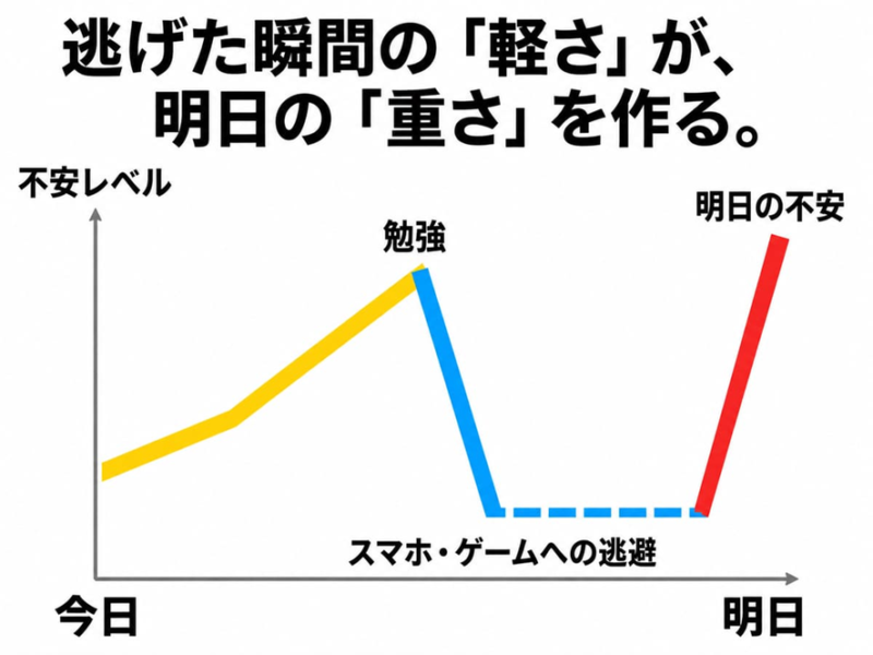 逃げた瞬間の「軽さ」が、明日の「重さ」を作る。
