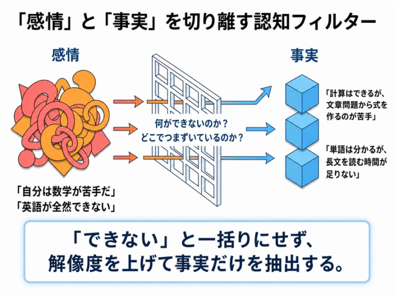 「感情」と「事実」を切り離す認知フィルター
