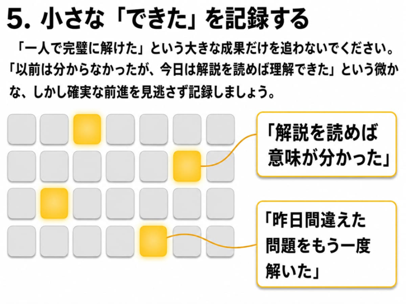 5.小さな「できた」を記録する