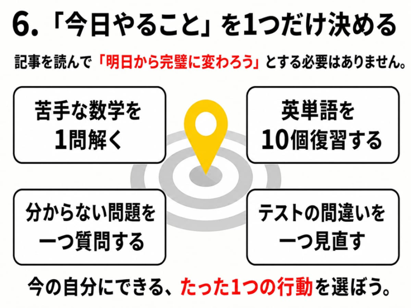 6.「今日やること」を1つだけ決める