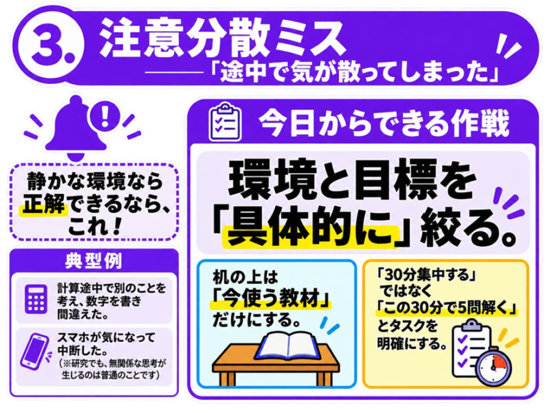 注意分散ミス