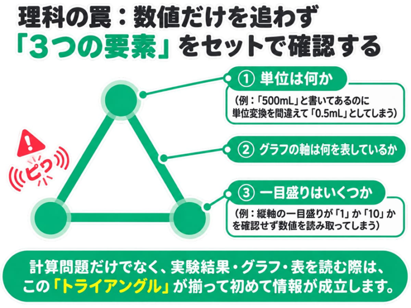 理科――単位・数値・グラフをセットで確認する
